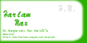 harlam max business card